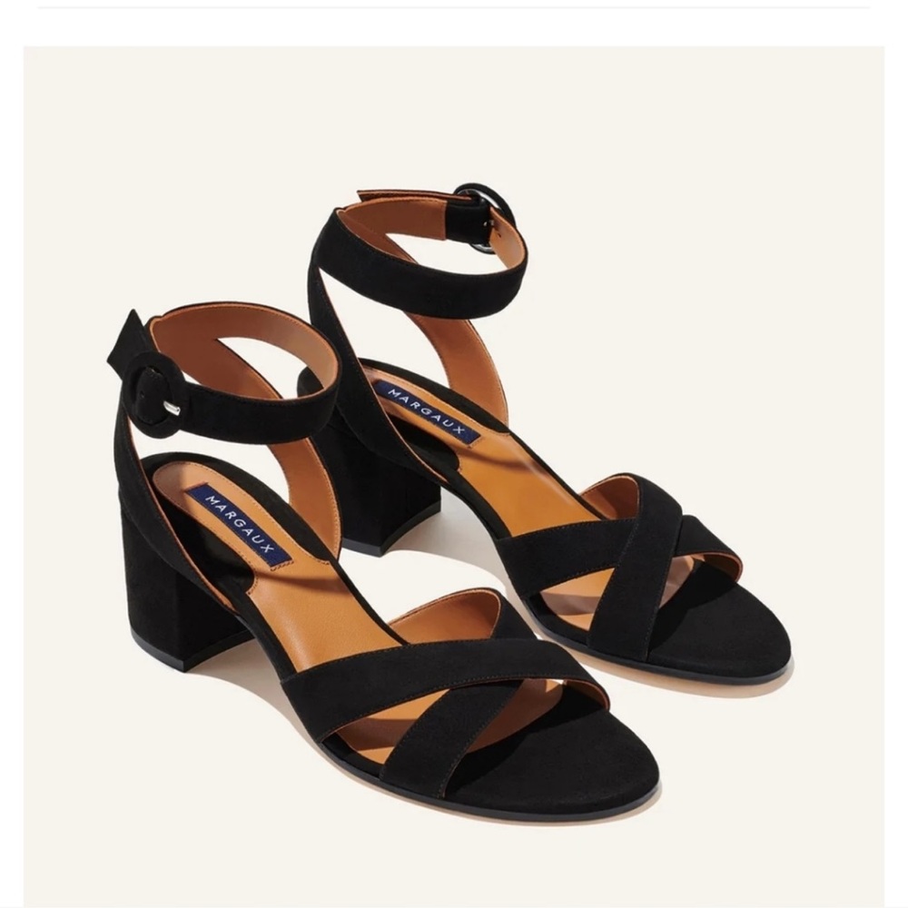 MARGAUX City black suede sandals size 37.5